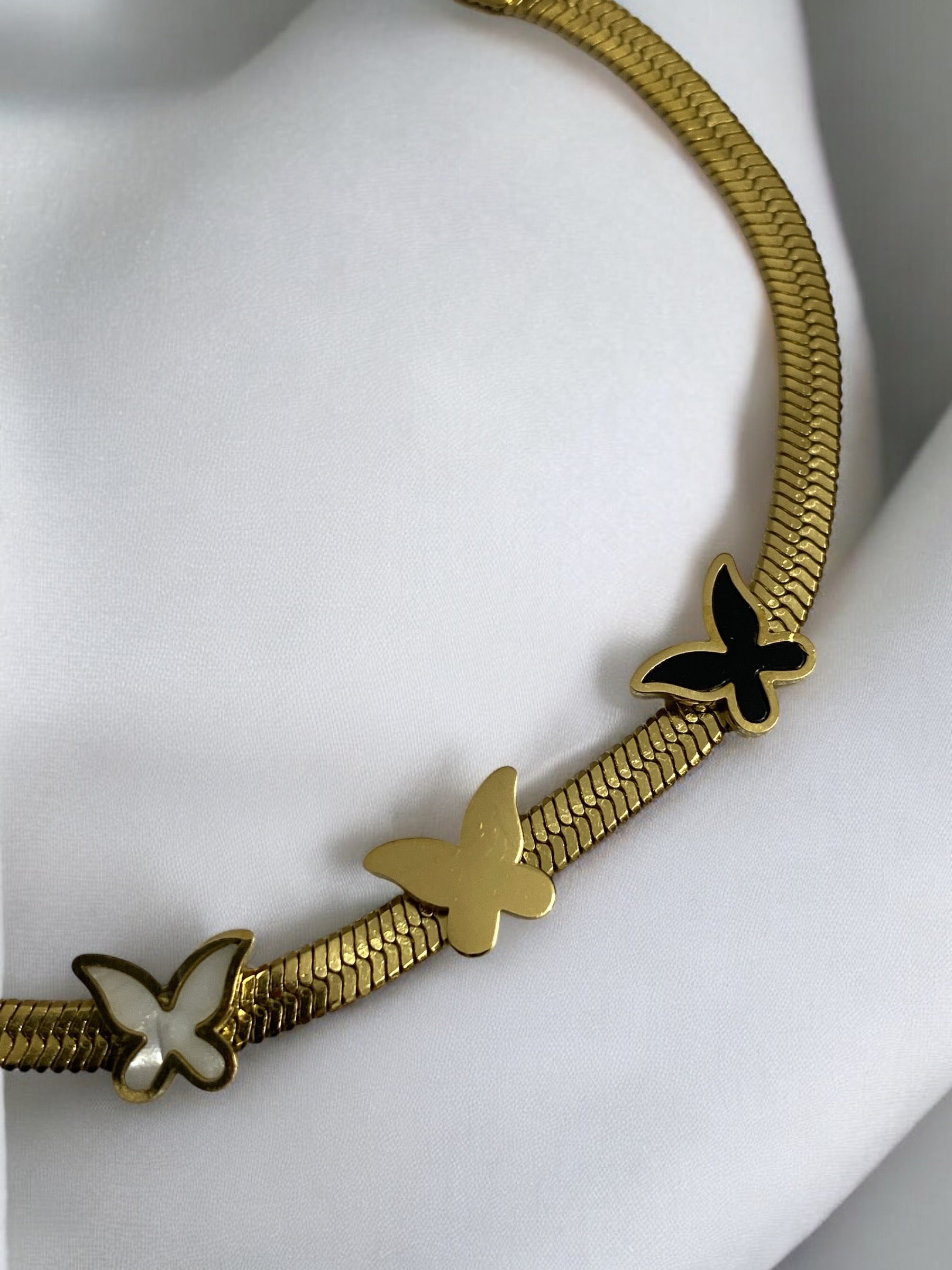 Elegant Anti-Tarnish Butterfly Charm Bracelet